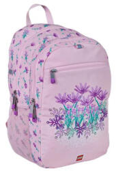 LEGO® Hátizsák, dulpa rekeszes, LEGO "Flowers", rózsaszín-mintás (L202222506)