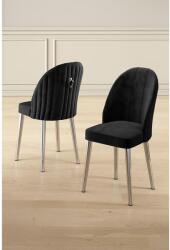 ASIR GROUP Étkezőszék szett (4 db) Mara - Fekete, Króm (240CHR1756)