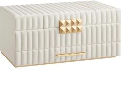 SONGMICS Nagy kapacitású ékszerdoboz tükörrel, ékszertartó fiókkal, felhőfehér (JBC184W01)