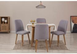 ASIR GROUP Étkezőgarnitúra(Kihúzható asztal, szék) (5 db) Vina 0701 - Atlanti fenyő, Szürke (869VEL8720)