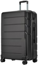 BONTOUR SPINNER Nagy Duplakerekes Gurulós bőrönd, 76x50, 5x29, 5 cm, Fekete (120143-Black)