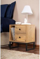 AG Éjjeliszekrény Glimmer - Atlantic Pine, Fekete (241NRD1413)