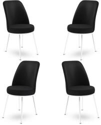 ASIR GROUP Étkezőszék szett (4 db) Dexa - Fekete, Fehér (240CHR1384)