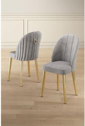 ASIR GROUP Étkezőszék szett (4 db) Mara - Szürke, Arany (240CHR1750)