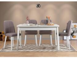 ASIR GROUP Étkezőgarnitúra(Kihúzható asztal, szék) (5 db) Santiago Fehér Szürke (869VEL5278)