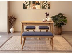 ASIR GROUP Étkezőgarnitúra(Kihúzható asztal, szék) (4 db) Vina Mini 04 1048 - Tölgy, Sötétkék (869VEL8831)