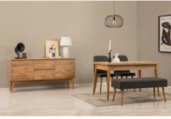 ASIR GROUP Étkezőgarnitúra(Kihúzható asztal, szék, konzol asztal) (5 db) Vina 02 1053 - Atlanti fenyő, Antracit (869VEL8781)