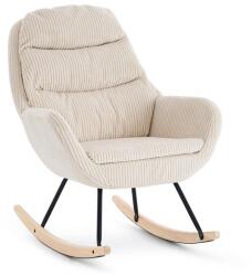 VASHOME Hintaszék, relaxációs szék kordbársony kárpitozással, Krém-bézs színű (VH-LYY998C)