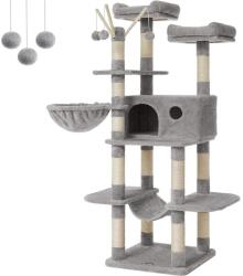 FEANDREA Macska kaparó, XXL macskaház, 164 cm, világosszürke (PCT087W01)