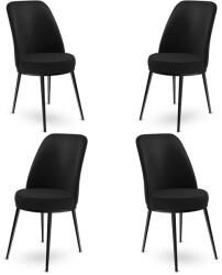 ASIR GROUP Étkezőszék szett (4 db) Dexa - Fekete (240CHR1369)