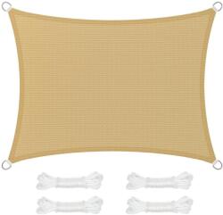 SONGMICS Légáteresztő napvitorla, 3 x 4 m, homok sárga (GSS34EYV1)