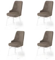 ASIR GROUP Étkezőszék szett (4 db) Pare - Cappuccino, Fehér (240CHR1518)