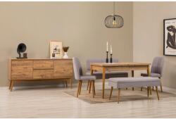 ASIR GROUP Étkezőgarnitúra(Kihúzható asztal, szék, konzol asztal) (6 db) Vina Puha pad 04 0701 - Atlanti fenyő, Szürke (869VEL8775)