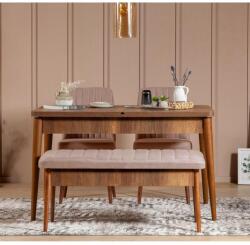 ASIR GROUP Étkezőgarnitúra(Kihúzható asztal, szék) (4 db) Vina 0900 - Dió Stone (869VEL5178)