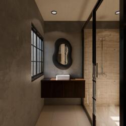 ASIR GROUP Dekoratív tükör - Wabi Sabi Wabi - Fekete (398WBL1105)