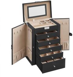 SONGMICS 6 szintes ékszerdoboz tükörrel és csattal (JBC152B01)