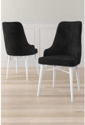 ASIR GROUP Étkezőszék szett (6 db) Neta - Fekete, Fehér (240CHR1726)