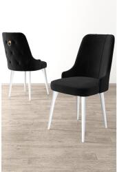 ASIR GROUP Étkezőszék szett (6 db) Newa - Fekete, Fehér (240CHR1606)