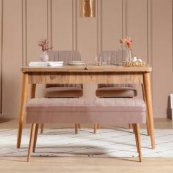 ASIR GROUP Étkezőgarnitúra(Kihúzható asztal, szék) (4 db) Vina 0900 - 3 - Atlantic, Stone (869VEL5321)