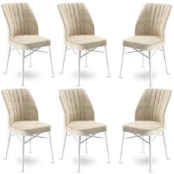 ASIR GROUP Étkezőszék szett (6 db) Flex - Krém, Fehér (240CHR1434)
