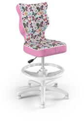 ENTELO PETIT Gyerek forgószék lábtartóval pillangó mintával, 119-142 cm magas gyermekek számára | Entelo (AB-A-3-A-A-ST31-A)