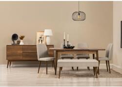 ASIR GROUP Étkezőgarnitúra(Kihúzható asztal, szék, konzol asztal) (7 db) Vina 03 1005 - Dió, Krém (869VEL8797)