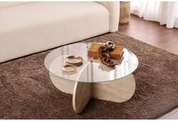 ASIR GROUP Dohányzóasztal Aeris - Travertine, Transparent (668NRD1106)