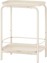 VASAGLE Lerakóasztal, kisasztal 2 szintes modern asztal, krémfehér (LET243W01)