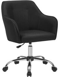 SONGMICS Állítható magasságú számítógépes szék, irodai szék, fekete (OBG019B01)