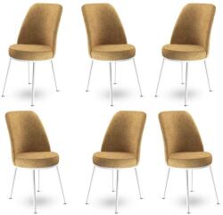 ASIR GROUP Étkezőszék szett (6 db) Dexa - Cappuccino, Fehér (240CHR1386)