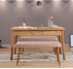 ASIR GROUP Étkezőgarnitúra(Kihúzható asztal, szék) (3 db) Santiago 0900 - Atlanti fenyő, Stone (869VEL8840)