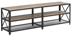 VASAGLE TV szekrény, TV állvány, 160 x 52 x 39 cm, greige és fekete (LTV095B02)