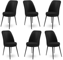ASIR GROUP Étkezőszék szett (6 db) Dexa - Fekete (240CHR1374)