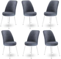 ASIR GROUP Étkezőszék szett (6 db) Dexa - Füst, Fehér (240CHR1387)