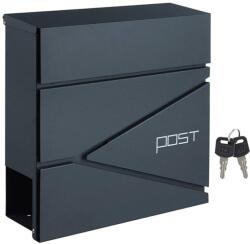 SONGMICS Modern postaláda újságtartóval 37 x 37 x 10, 5 cm antracitszürke (GMB051G02)