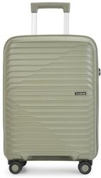 BONTOUR "City" 4-kerekes bőrönd TSA számzárral, L méretű 75x48x30 cm, Zöld (130943-Green)