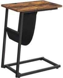 VASAGLE Laptop asztal magazintartóval, 50 x 62 x 35 cm, rusztikus barna (LET351B01)