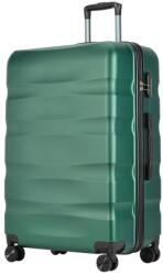 BONTOUR Wave Nagy Duplakerekes Gurulós bőrönd számzárral, Dzsungelzöld, L méretű (120543-JungleGreen)