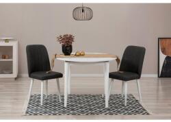 ASIR GROUP Étkezőgarnitúra(Kihúzható asztal, szék) (3 db) Vina 1053 - Fehér, Antracit (869VEL8743)