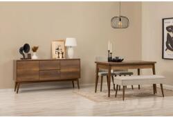 ASIR GROUP Étkezőgarnitúra(Kihúzható asztal, szék, konzol asztal) (5 db) Vina 02 1005 - Dió, Krém (869VEL8787)
