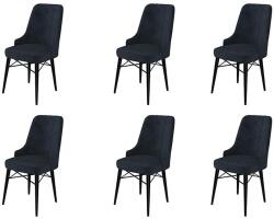 ASIR GROUP Étkezőszék szett (6 db) Pare - Antracit, Fekete (240CHR1507)