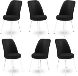 ASIR GROUP Étkezőszék szett (6 db) Dexa - Fekete, Fehér (240CHR1389)