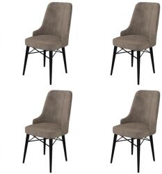 ASIR GROUP Étkezőszék szett (4 db) Pare - Cappuccino, Fekete (240CHR1503)