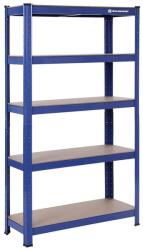 SONGMICS Nagy teherbírású fém tárolópolc, salgó polc 150x75x30cm, kék (GLR30Q)