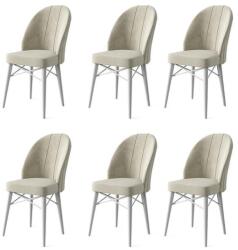ASIR GROUP Étkezőszék szett (6 db) Ritim - Krém, Fehér (240CHR1479)
