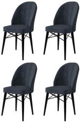 ASIR GROUP Étkezőszék szett (4 db) Ritim - Antracit, Fekete (240CHR1456)