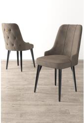 ASIR GROUP Étkezőszék szett (6 db) Newa - Cappuccino, Fekete (240CHR1608)