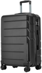 BONTOUR SPINNER közepes Duplakerekes Gurulós bőrönd, Fekete (120142-Black)