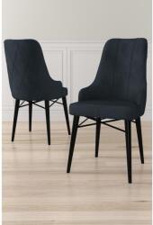 ASIR GROUP Étkezőszék szett (6 db) Neta - Antracit, Fekete (240CHR1727)