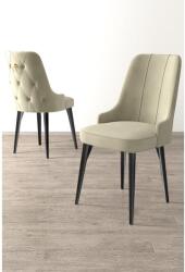 ASIR GROUP Étkezőszék szett (4 db) Newa - Krém, Fekete (240CHR1624)